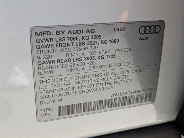 used 2022 Audi e-tron car, priced at $33,988