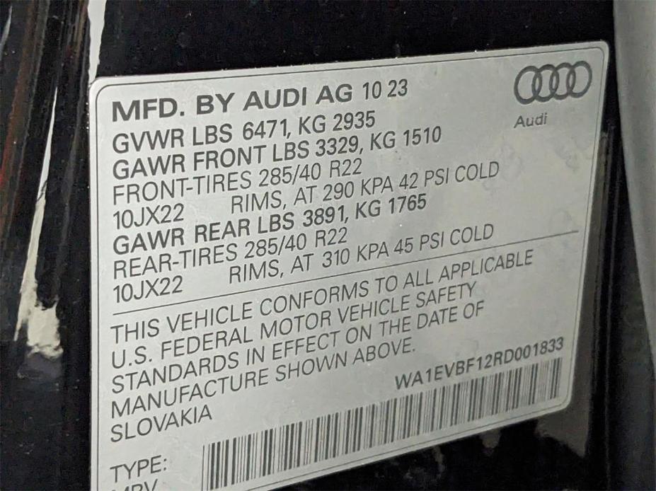 new 2024 Audi Q8 car, priced at $83,375
