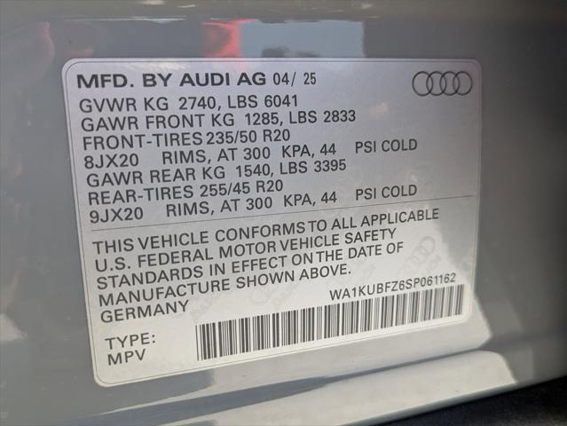 new 2025 Audi Q4 e-tron car, priced at $59,695