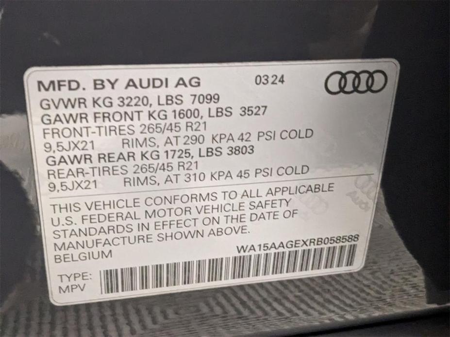 new 2024 Audi Q8 e-tron car, priced at $82,840