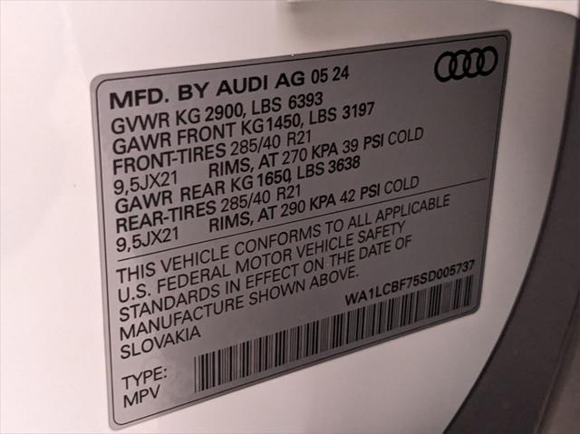 new 2025 Audi Q7 car, priced at $69,225