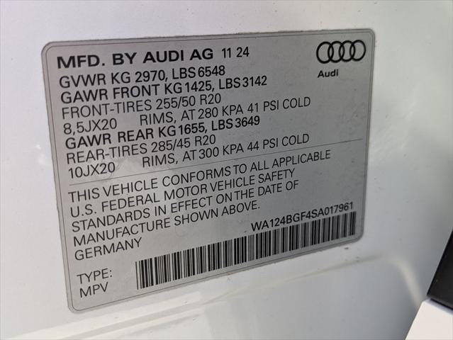 new 2025 Audi Q6 e-tron car, priced at $74,200