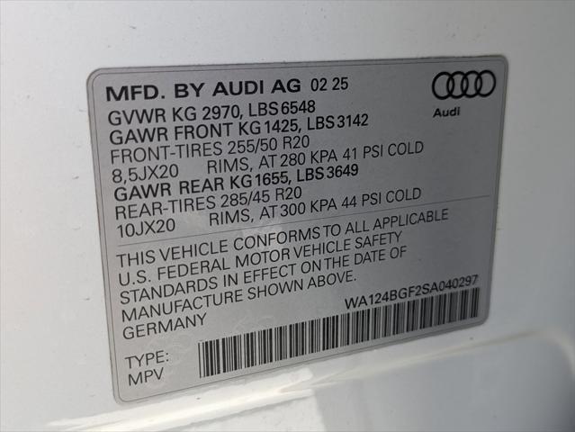 new 2025 Audi Q6 e-tron car, priced at $73,785