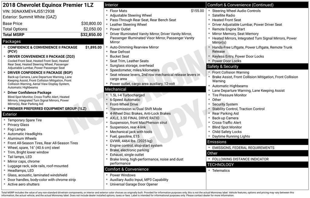 used 2018 Chevrolet Equinox car, priced at $10,645