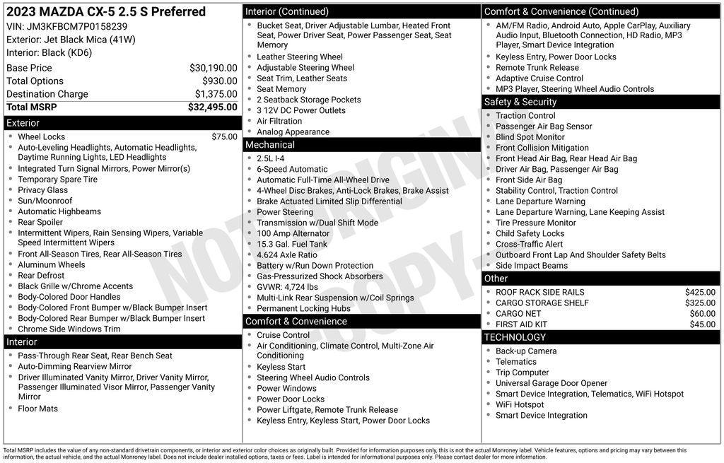 used 2023 Mazda CX-5 car, priced at $25,499