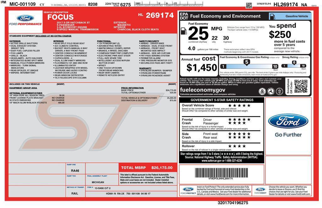 used 2017 Ford Focus ST car, priced at $12,499