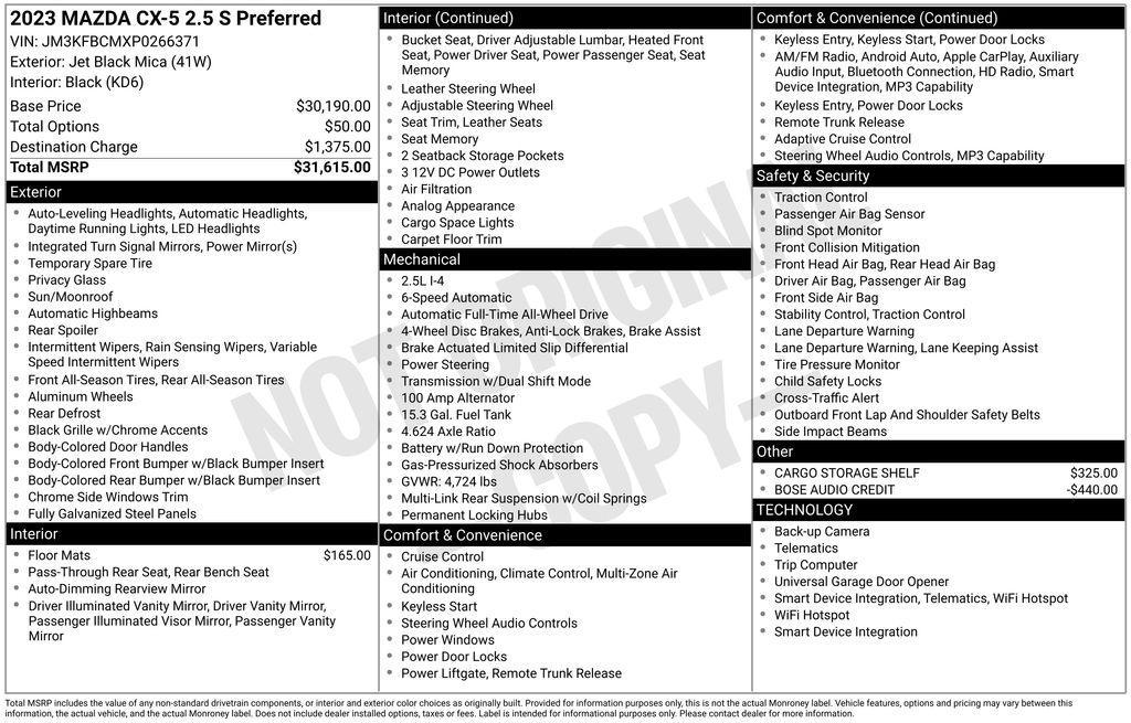 used 2023 Mazda CX-5 car, priced at $24,500