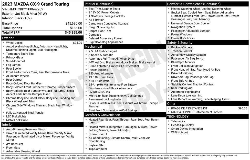 used 2023 Mazda CX-9 car, priced at $28,317