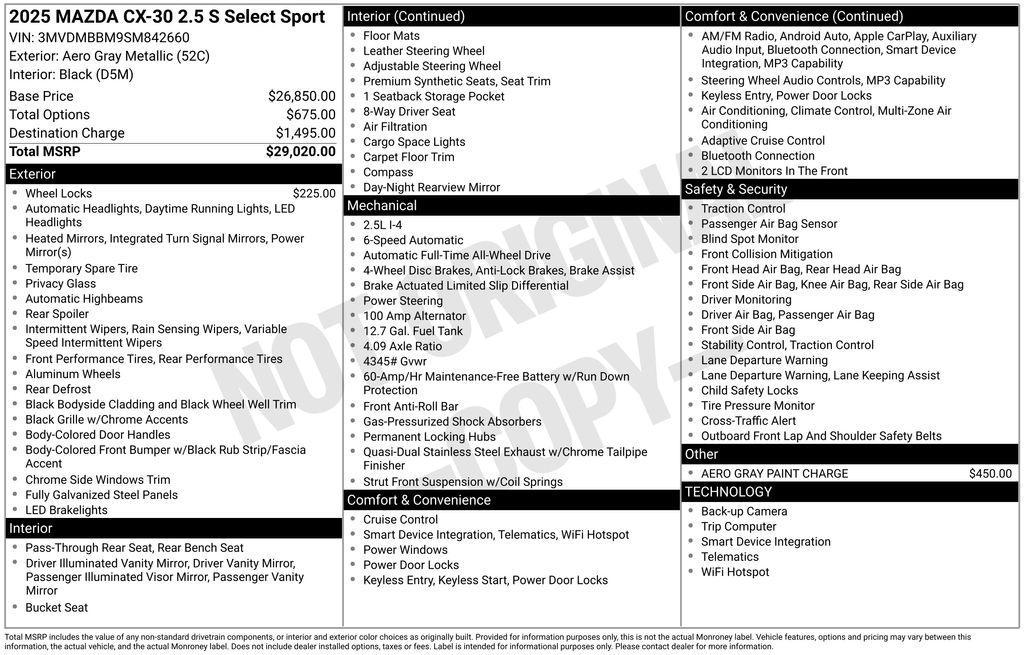 used 2025 Mazda CX-30 car, priced at $25,990