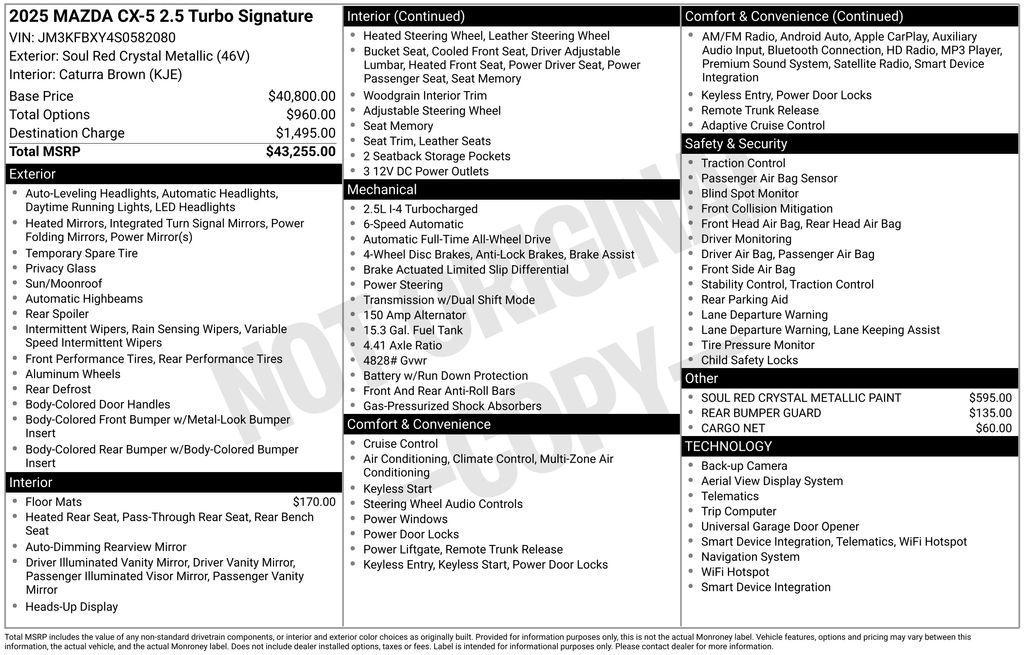 used 2025 Mazda CX-5 car, priced at $34,999