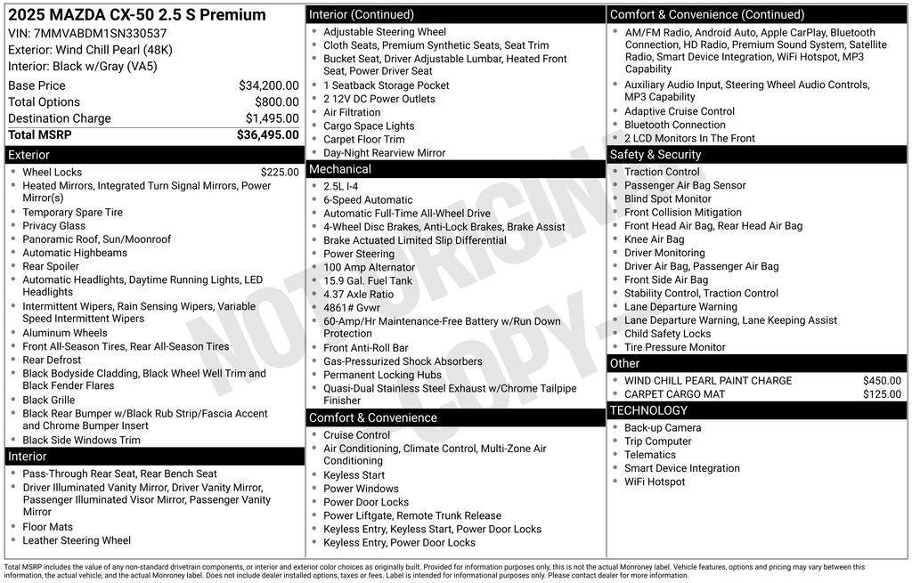 used 2025 Mazda CX-50 car, priced at $30,799
