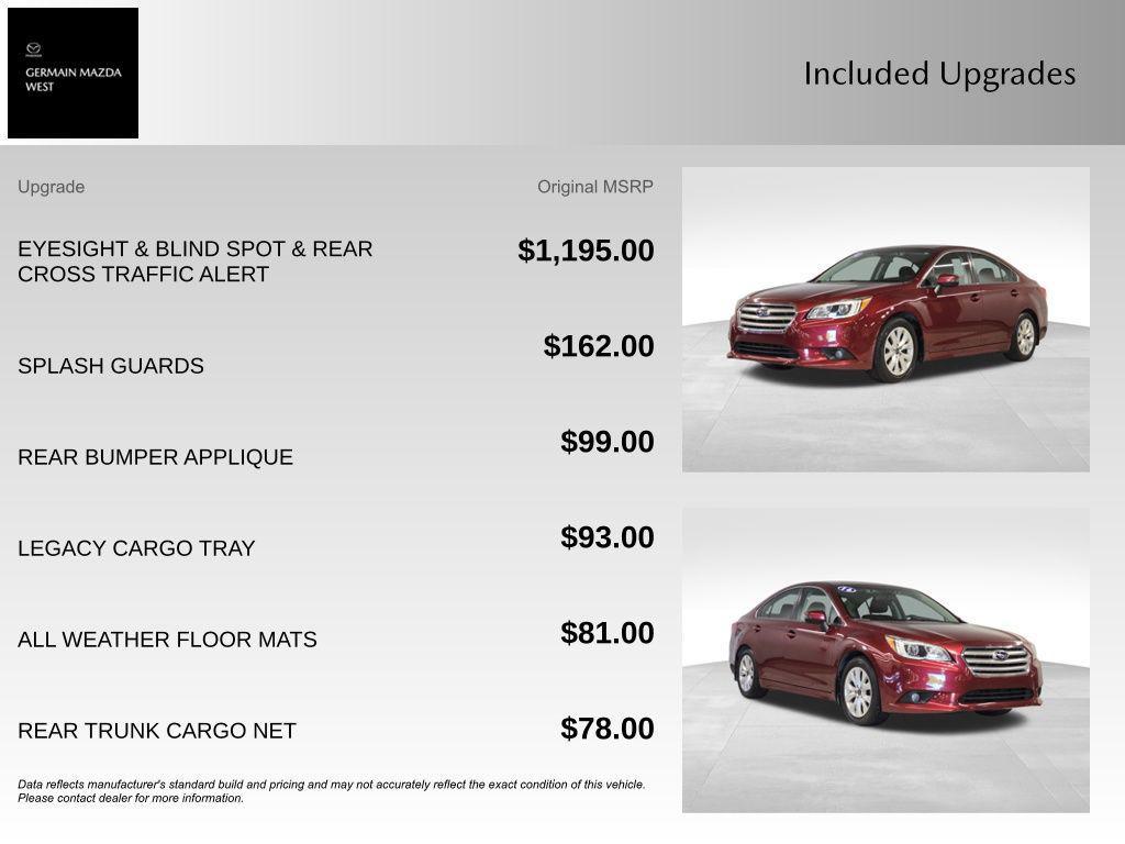 used 2016 Subaru Legacy car, priced at $7,499
