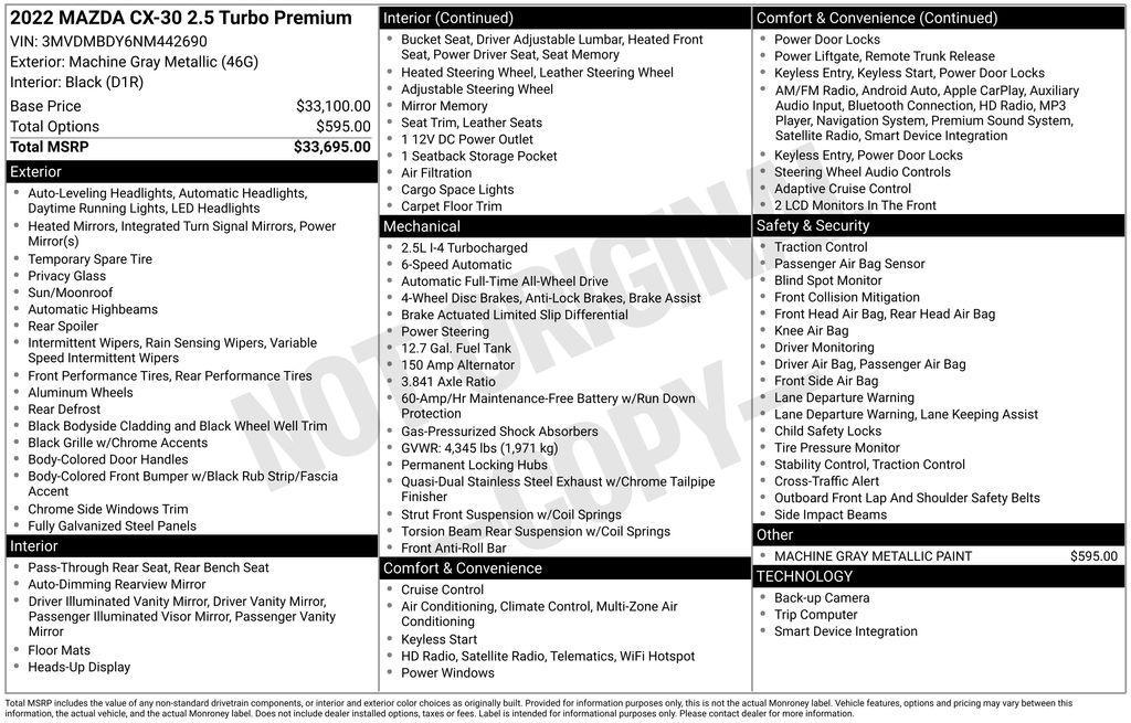 used 2022 Mazda CX-30 car, priced at $24,576