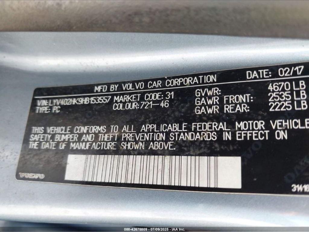 used 2017 Volvo S60 Inscription car, priced at $9,591