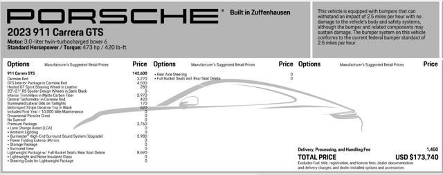 used 2023 Porsche 911 car, priced at $163,888