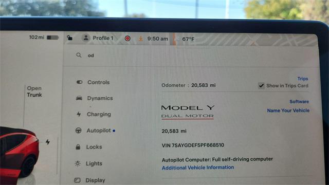 used 2023 Tesla Model Y car, priced at $37,125