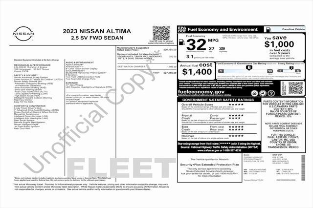 used 2023 Nissan Altima car, priced at $18,500