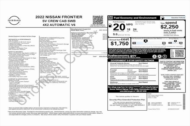 used 2022 Nissan Frontier car, priced at $32,998