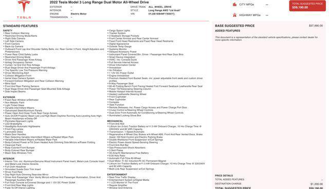 used 2022 Tesla Model 3 car, priced at $25,000