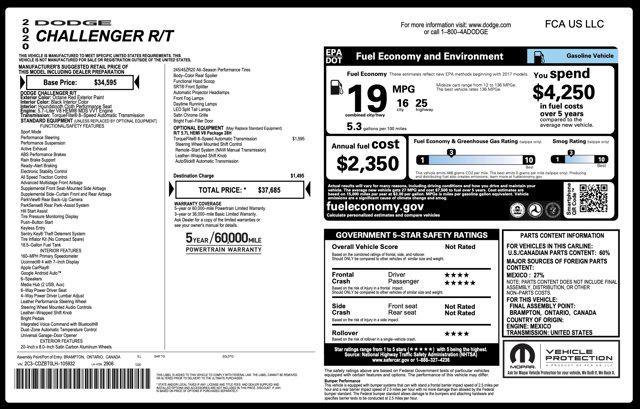 used 2020 Dodge Challenger car, priced at $19,900