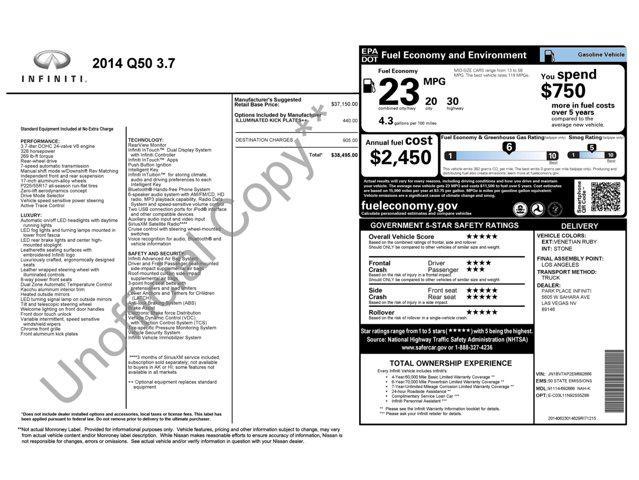 used 2014 INFINITI Q50 car, priced at $11,900