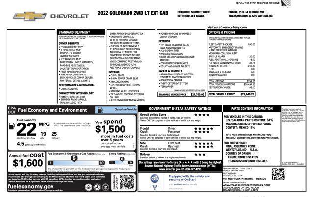 used 2022 Chevrolet Colorado car, priced at $16,500