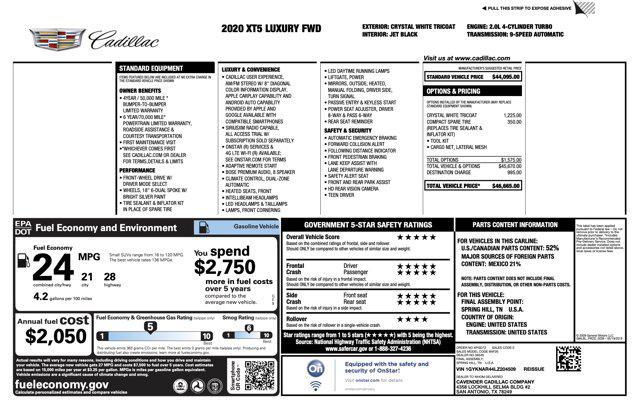 used 2020 Cadillac XT5 car, priced at $18,900