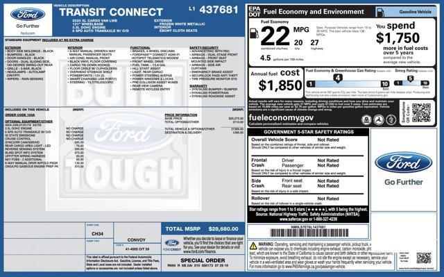 used 2020 Ford Transit Connect car, priced at $15,900