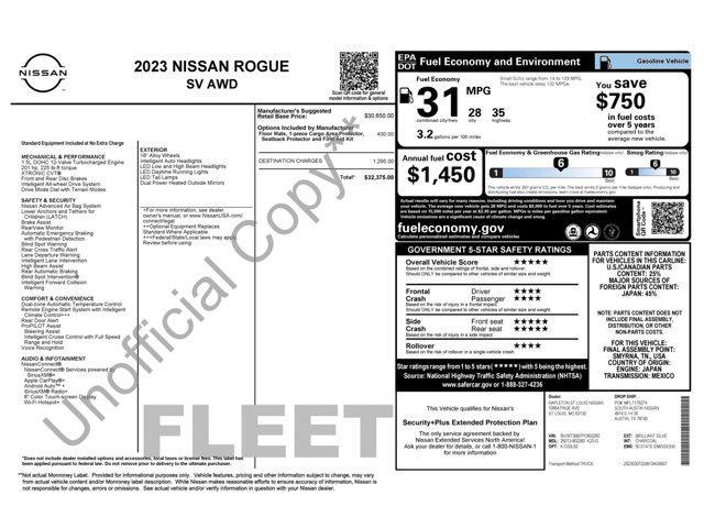 used 2023 Nissan Rogue car, priced at $22,000