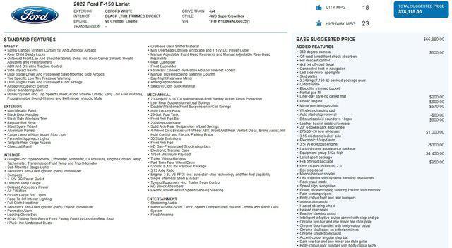 used 2022 Ford F-150 car, priced at $41,900