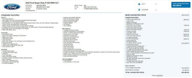 used 2022 Ford F-350 car, priced at $46,500