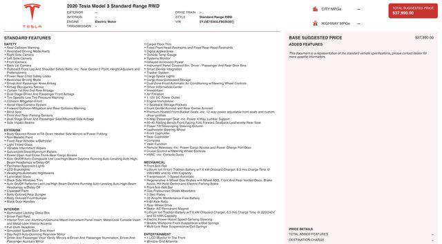used 2020 Tesla Model 3 car, priced at $21,705