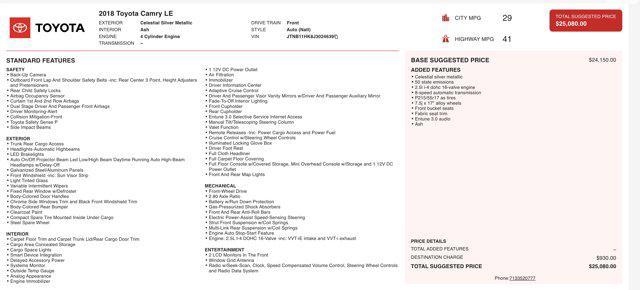 used 2018 Toyota Camry car, priced at $15,505