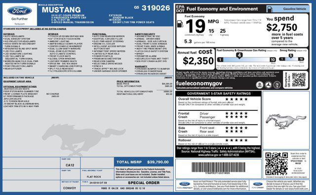 used 2016 Ford Mustang car, priced at $21,900