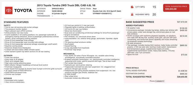 used 2013 Toyota Tundra car, priced at $11,300