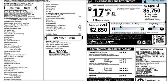 used 2021 Ram 1500 car, priced at $17,500