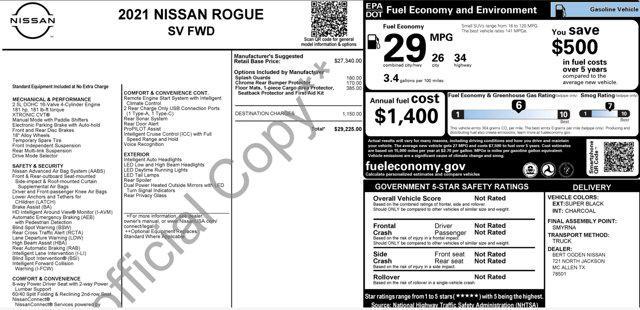 used 2021 Nissan Rogue car, priced at $20,900