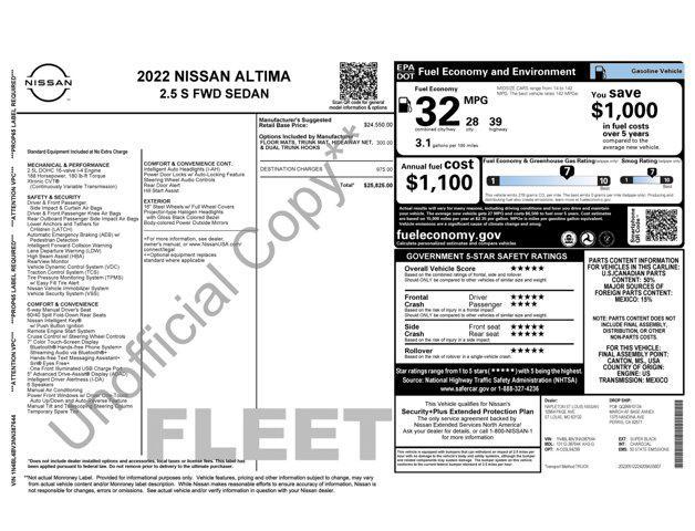 used 2022 Nissan Altima car, priced at $18,500