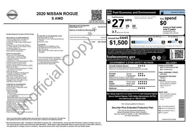 used 2020 Nissan Rogue car, priced at $14,805