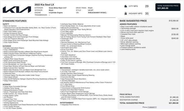 used 2022 Kia Soul car, priced at $13,400