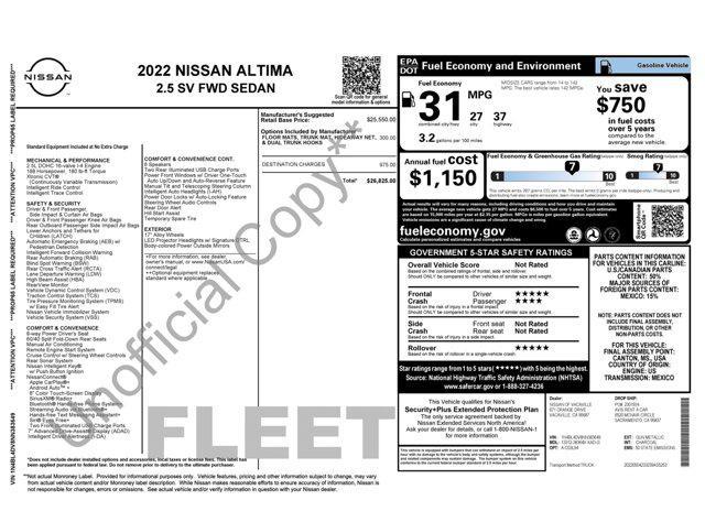 used 2022 Nissan Altima car, priced at $14,500