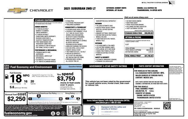 used 2021 Chevrolet Suburban car, priced at $36,900
