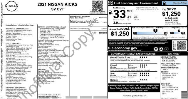 used 2021 Nissan Kicks car, priced at $14,200