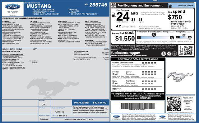 used 2017 Ford Mustang car, priced at $14,500