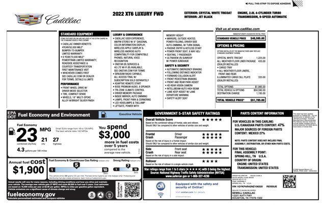 used 2022 Cadillac XT6 car, priced at $22,400