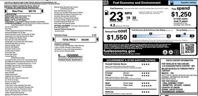 used 2022 Chrysler 300 car, priced at $22,000