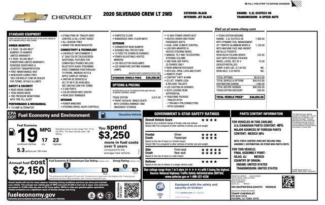 used 2020 Chevrolet Silverado 1500 car, priced at $30,500