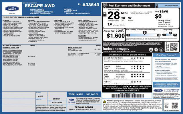 used 2023 Ford Escape car, priced at $18,505