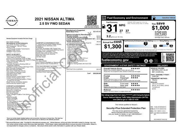 used 2021 Nissan Altima car, priced at $12,200