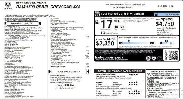 used 2017 Ram 1500 car, priced at $27,905
